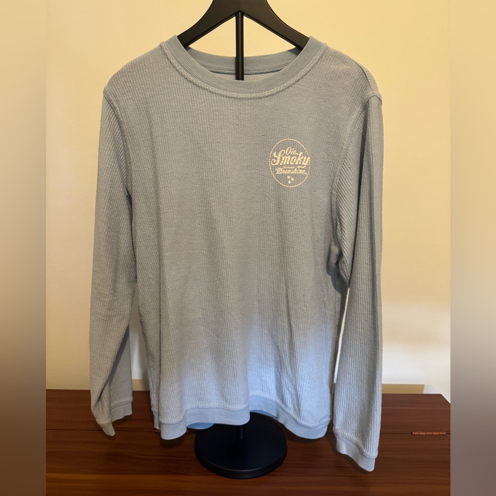 Ole Smoky Moonshine Baby Blue Long Sleeve Thermal Style Shirt